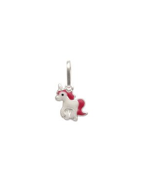 Pingente AG Unicornio 8mm  c/ Resina - G6 - 8mm x 8mm - 0.38gr