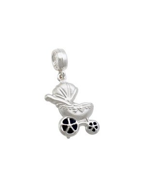 Pingente AG Berloque Carrinho de Bebe  - G3 - 17mm x 30mm - 2.57gr