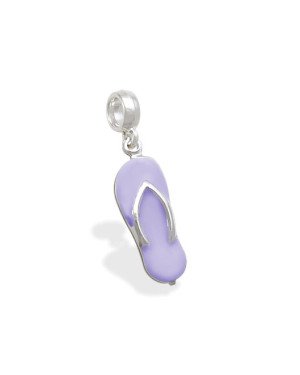 Pingente AG Berloque Chinelo (Lavanda) - G3 - 9mm x 32mm - 2.08gr