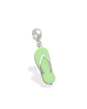 Pingente AG Berloque Chinelo (Verde Tropical) - G3 - 9mm x 32mm - 2.11gr