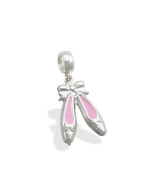 Pingente AG Berloque Sapatilha Dupla c/ Resina - G3 - 15mm x 32mm - 2.16gr
