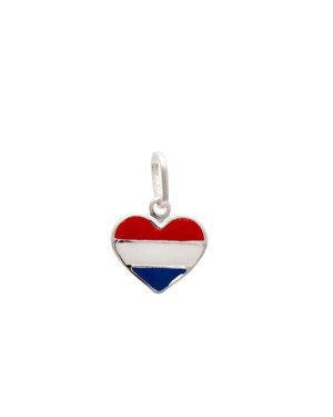 Pingente AG Coracao 12mm Bandeira "Holanda" (Resina) - G5 - 12mm x 17mm - 0.82gr