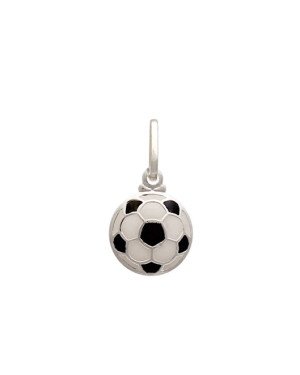Pingente AG Bola Mini 11mm (Branco/Preto) - G5 - 11mm x 20mm - 0.95gr