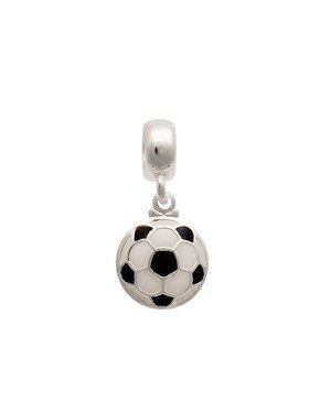 Pingente AG Berloque Bola Mini 11mm (Branco/Preto) - G5 - 11mm x 23mm - 1.57gr
