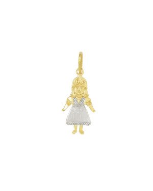 Pingente Menina - 00 - 11mm x 27mm - 0.58gr