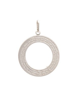Pingente AG Mandala 30mm "Dizeres Oracao Pai Nosso"  - G1 - 30mm x 41mm - 3.64gr
