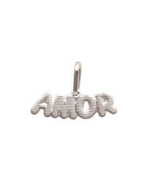Pingente AG Amor Reticulado 5mm  - G3 - 17mm x 12mm - 0.54gr
