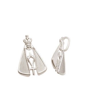 Pingente AG Passante Aparecida Vaz 20mm  - G1 - 14mm x 20mm - 1.23gr