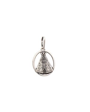 Pingente AG (Envelhecida) Oval  Vaz Nossa Sra. Aparecida - G3 - 13mm x 24mm - 1.11gr