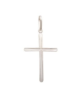 Pingente Prata Cruz 50mm Lisa com Relevo - G1 - 32mm x 68mm - 3.95gr