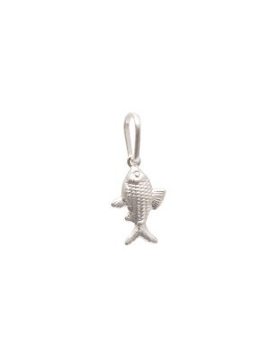 Pingente AG Peixe 13mm  - G5 - 9mm x 21mm - 0.51gr