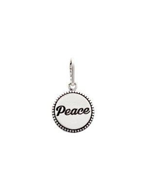 Pingente AG (Envelhecido) Redondo Peace - G3 - 12mm x 21mm - 1.01gr