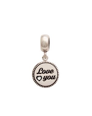 Pingente AG Berloque Love You (Envelhecido) - G5 - 12mm x 25mm - 1.65gr