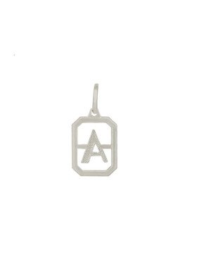 Pingente Quadrado Letra A - G3 - 11mm x 14mm - 0.78gr