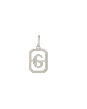 Pingente Quadrado Letra G - G3 - 11mm x 22mm - 0.79gr