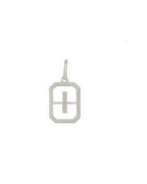 Pingente Quadrado Letra I - G3 - 11mm x 22mm - 0.72gr