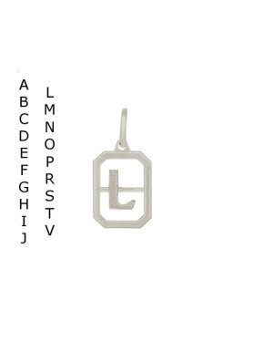 Pingente Quadrado Letra L - G3 - 11mm x 22mm - 0.73gr