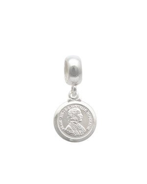 Pingente AG Berloque Moeda Austriaca 11mm - G5 - 11mm x 24mm - 1.50gr