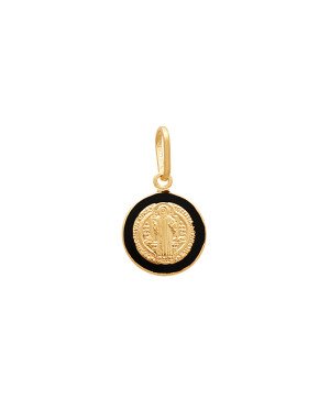 Pingente Sao Bento 12mm c/ Resina   - 00 - 12mm x 21mm - 0.81gr