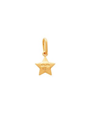 Pingente Estrela c/ Rosto 8mm  - 00 - 8mm x 16mm - 0.27gr
