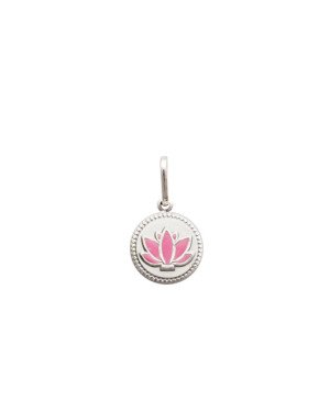 Pingente c/ Flor de Lotus (Resina/Rosa Claro) - G5 - 12mm x 21mm - 1.08gr