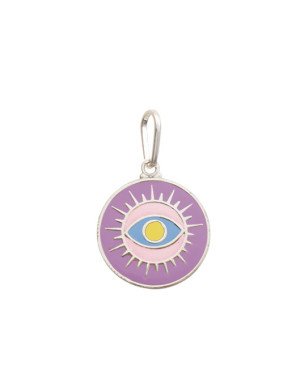 Pingente AG Olho Grego 20mm (Lavanda/Rosa Claro/Azul/ Amarelo) - G3 - 20mm x 31mm - 3.10gr