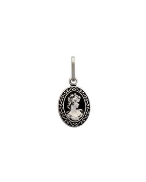 Pingente AG (Envelhecido/Resina) Camafeu  - G5 - 10mm x 22mm - 0.97gr