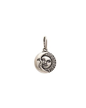 Pingente AG (Envelhecido) Sol e Lua (Maior) - G3 - 11mm x 12mm - 0.92gr