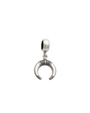 Pingente AG (Envelhecido) Berloque Chifre Boho 12mm - G5 - 12mm x 24mm - 1.15gr