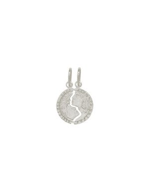 Pingente Cara Metade Pequeno - G1 - 13mm x 20mm - 1.25gr