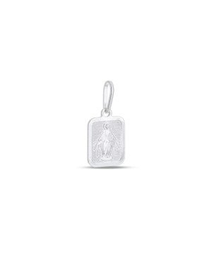Pingente AG (sem envelhecer) Placa c/ Nossa Sra. das Gracas - G5 - 10mm x 20mm - 1.16gr