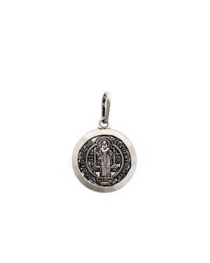 Pingente AG (Envelhecido) Sao Bento Borda Lisa - G3 - 20mm x 31mm - 3.42gr