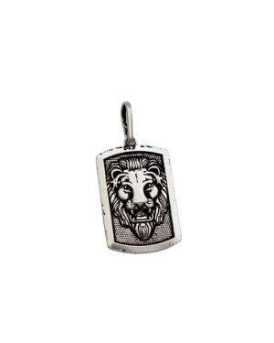 Pingente AG (Envelhecida) Escapulario Leao de Juda  - G3 - 13mm x 29mm - 2.28gr