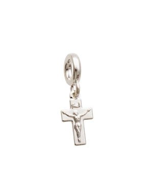 Pingente AG Berloque Cruz c/ Cristo  - G5 - 7mm x 21mm - 0.80gr