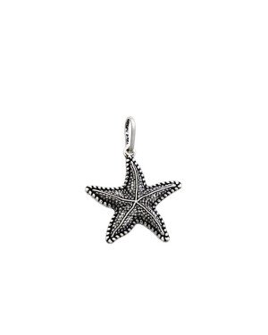 Pingente AG (Envelhecida) Estrela Mar Borda Torcida 13mm  - G3 - 15mm x 23mm - 0.78gr
