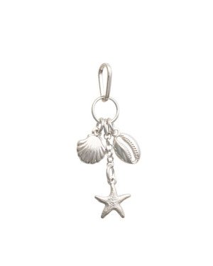 Pingente AG Cacho 1 Concha 1 Buzio 1 Estrela - G5 - 10mm x 30mm - 1.10gr