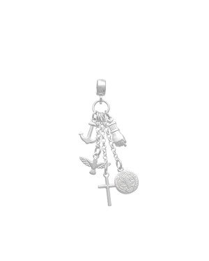 Pingente AG Cacho Berloque p/ Diversos Sorte  - G5 - 12mm x 43mm - 3.03gr