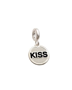 Pingente Berloque "Kiss" Reticulado p/ Resina - G5 - 12mm x 20mm - 1.52gr