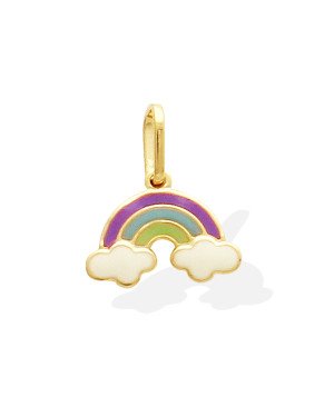 Pingente Arco-Iris c/ Nuvens - 00 - 13mm x 15mm - 0.52gr