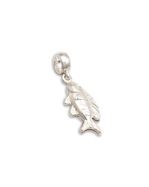 Pingente AG Berloque Peixe Duplo - G3 - 10mm x 30mm - 1.64gr