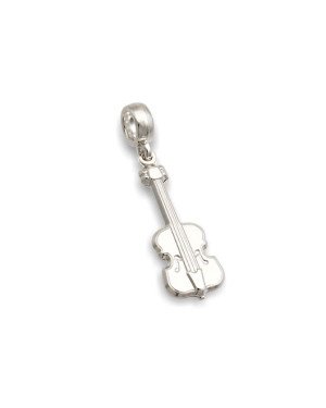 Pingente AG Berloque Violino Duplo - G3 - 8mm x 34mm - 1.66gr