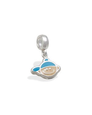 Pingente AG Berloque Cabeca Menino Dupla - G5 - 13mm x 19mm - 1.40gr