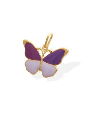 Pingente Borboleta c/ Resina (Lavanda Lilas e Roxo) - 00 - 25mm x 22mm - 1.12gr