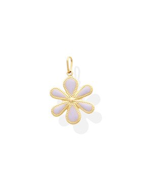Pingente Flor Borda Bolinha p/ Resina  - 00 - 20mm x 31mm - 1.93gr