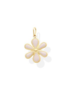 Pingente Flor Borda Bolinha p/ Resina  - 00 - 20mm x 31mm - 1.95gr