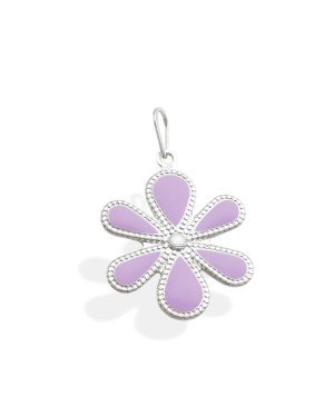 Pingente AG Flor Borda Bolinha p/ Resina  - G3 - 20mm x 31mm - 2.60gr