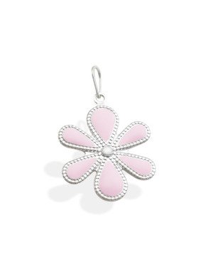 Pingente AG Flor Borda Bolinha p/ Resina  - G3 - 20mm x 31mm - 2.45gr