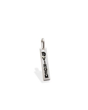 Pingente AG Placa Signo "Virgem" - G5 - 4mm x 26mm - 0.73gr