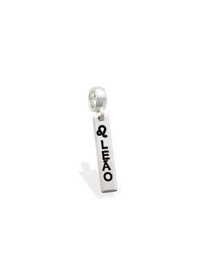 Pingente AG Berloque Placa Signo "Leao" - G5 - 4mm x 28mm - 1.29gr