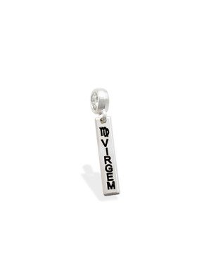 Pingente AG Berloque Placa Signo "Virgem" - G5 - 4mm x 28mm - 1.26gr